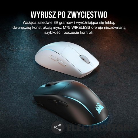 Corsair Myszka bezprzewodowa M75 biała RGB Corsair Myszka bezprzewodowa M75 biała RGB