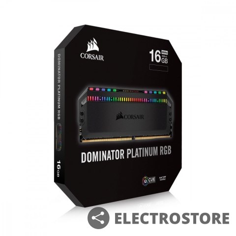 Corsair Pamięć DDR4 Dominator Platinum RGB 32GB/3200 (2*16GB) CL16 czarna Corsair Pamięć DDR4 Dominator Platinum RGB 32GB/3200 (2*16GB) CL16 czarna