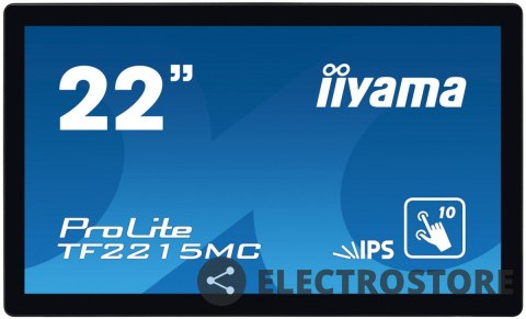 IIYAMA Monitor 22 TF2215MC-B2 pojemnościowy 10pkt pianka IPS DP HDMI IIYAMA Monitor 22 TF2215MC-B2 pojemnościowy 10pkt pianka IPS DP HDMI