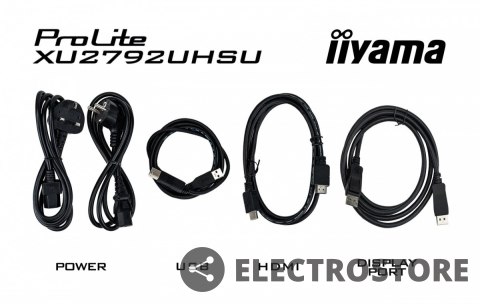 IIYAMA Monitor 27 cali XU2792UHSU-B6 4K,IPS,DP,HDMI,USB-C Power delivery, 350 cd, DPS IIYAMA Monitor 27 cali XU2792UHSU-B6 4K,IPS,DP,HDMI,USB-C Power delivery, 350 cd, DPS