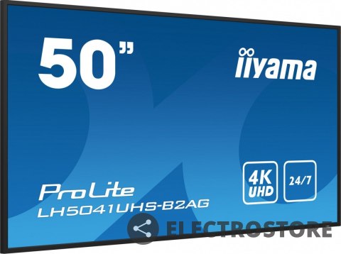 IIYAMA Monitor 50 cali LH5041UHS-B2 VA,4K,24/7,LAN,USB,HDMI IIYAMA Monitor 50 cali LH5041UHS-B2 VA,4K,24/7,LAN,USB,HDMI