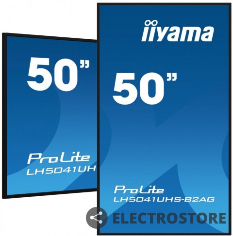 IIYAMA Monitor 50 cali LH5041UHS-B2 VA,4K,24/7,LAN,USB,HDMI IIYAMA Monitor 50 cali LH5041UHS-B2 VA,4K,24/7,LAN,USB,HDMI