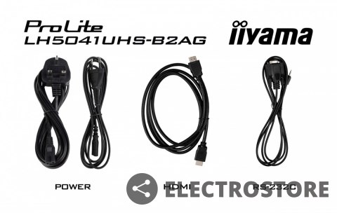 IIYAMA Monitor 50 cali LH5041UHS-B2 VA,4K,24/7,LAN,USB,HDMI IIYAMA Monitor 50 cali LH5041UHS-B2 VA,4K,24/7,LAN,USB,HDMI