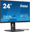 IIYAMA Monitor ProLite 23.8 cala XUB2493HS-B6 A, IPS, HDMI, DP, 2x2W, HAS, 300cd/m2, obrót stopy 120 stopni