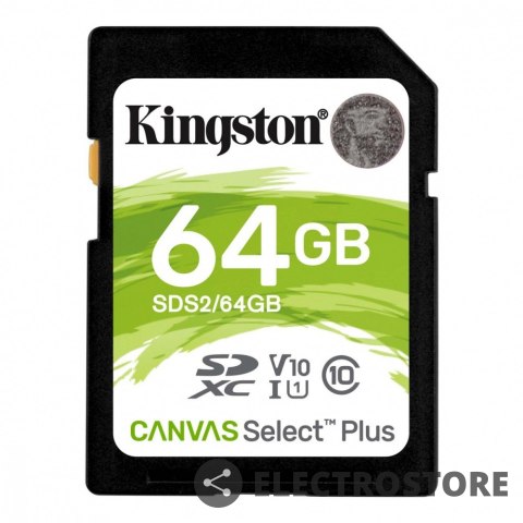 Kingston Karta pamięci SD 64GB Canvas Select Plus R100MB/s