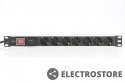 Digitus Listwa zasilająca PDU 19" RACK 7xSchuko, 2m 1xSchuko, 16A, wł./wył., zab.przepięciowe, aluminiowa