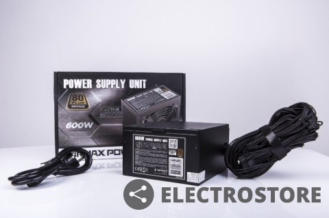 Gembird Zasilacz ATX 80+Bronze 600W aktywne PFC, 12cm wentylator Gembird Zasilacz ATX 80+Bronze 600W aktywne PFC, 12cm wentylator