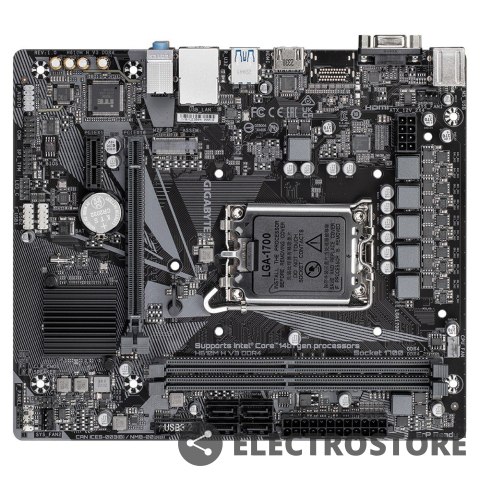 Gigabyte Płyta główna H610M H V3 DDR4 s1700 2DDR4 HDMI USB mATX Gigabyte Płyta główna H610M H V3 DDR4 s1700 2DDR4 HDMI USB mATX