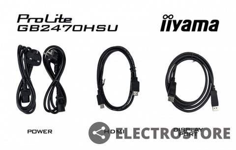 IIYAMA Monitor 24 cale GB2470HSU-W6 0.2ms, IPS, DP, HDMI, 180Hz, 300cd IIYAMA Monitor 24 cale GB2470HSU-W6 0.2ms, IPS, DP, HDMI, 180Hz, 300cd