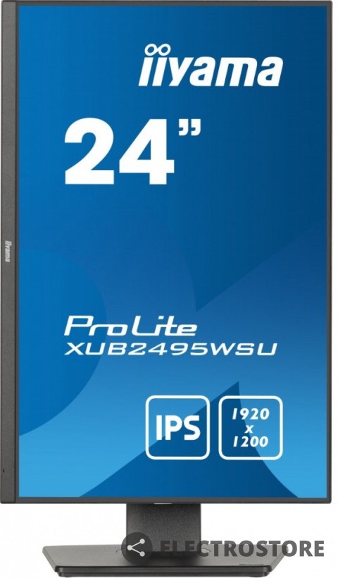 IIYAMA Monitor 24 cale XUB2495WSU-B7 IPS,16:10,300cd,4ms,HDMI,DP,3xUSB(3.2), 1xUSB-c,2x2W,FlickerFree,HAS(150mm) IIYAMA Monitor 24 cale XUB2495WSU-B7 IPS,16:10,300cd,4ms,HDMI,DP,3xUSB(3.2), 1xUSB-c,2x2W,FlickerFree,HAS(150mm)