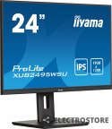 IIYAMA Monitor 24 cale XUB2495WSU-B7 IPS,16:10,300cd,4ms,HDMI,DP,3xUSB(3.2), 1xUSB-c,2x2W,FlickerFree,HAS(150mm)