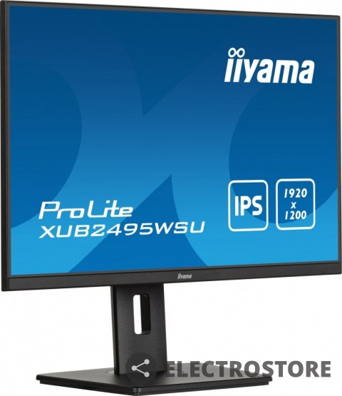 IIYAMA Monitor 24 cale XUB2495WSU-B7 IPS,16:10,300cd,4ms,HDMI,DP,3xUSB(3.2), 1xUSB-c,2x2W,FlickerFree,HAS(150mm) IIYAMA Monitor 24 cale XUB2495WSU-B7 IPS,16:10,300cd,4ms,HDMI,DP,3xUSB(3.2), 1xUSB-c,2x2W,FlickerFree,HAS(150mm)