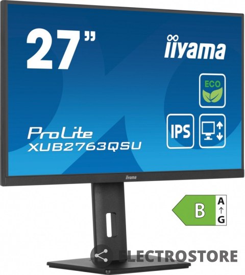 IIYAMA Monitor 27 cali ProLite XUB2763QSU-B1 IPS,QHD,HAS,100Hz IIYAMA Monitor 27 cali ProLite XUB2763QSU-B1 IPS,QHD,HAS,100Hz
