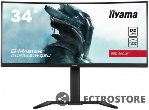 IIYAMA Monitor 34 cale GCB3481WQSU-B1 VA, UWQHD, 180HZ, 0.3ms, 500cd