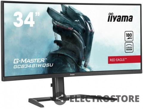 IIYAMA Monitor 34 cale GCB3481WQSU-B1 VA, UWQHD, 180HZ, 0.3ms, 500cd IIYAMA Monitor 34 cale GCB3481WQSU-B1 VA, UWQHD, 180HZ, 0.3ms, 500cd