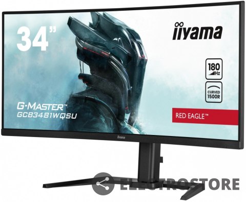IIYAMA Monitor 34 cale GCB3481WQSU-B1 VA, UWQHD, 180HZ, 0.3ms, 500cd IIYAMA Monitor 34 cale GCB3481WQSU-B1 VA, UWQHD, 180HZ, 0.3ms, 500cd