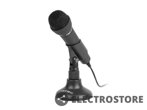 Natec Mikrofon komputerowy Adder czarny Natec Mikrofon komputerowy Adder czarny