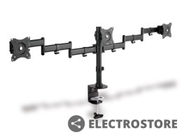 Digitus Stojak biurkowy potrójny z zaciskiem, 3xLCD, max. 27, max. obciążenie 8kg, uchylno-obrotowy 360