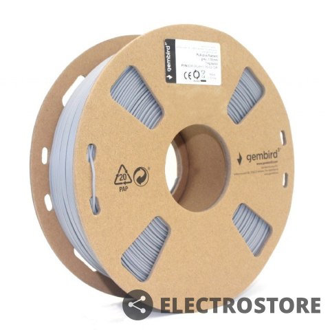 Gembird Filament drukarki 3D PLA/1.75 mm/1kg/szary Gembird Filament drukarki 3D PLA/1.75 mm/1kg/szary