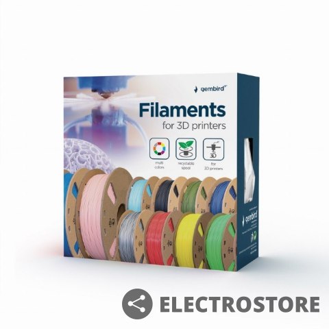 Gembird Filament drukarki 3D PLA/1.75 mm/1kg/szary Gembird Filament drukarki 3D PLA/1.75 mm/1kg/szary