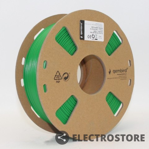 Gembird Filament drukarki 3D PTG/1.75mm/zielony Gembird Filament drukarki 3D PTG/1.75mm/zielony
