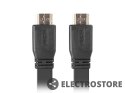 Lanberg Kabel HDMI-HDMI v2.0 1.8m czarny płaski 4K 60Hz, pełna miedź