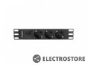 Lanberg Listwa zasilająca Rack PDU 10 cali 1U 3x Schuko 2m 10A czarna C14