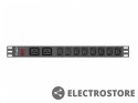 Lanberg Listwa zasilająca Rack PDU 19 cali 1U 16A 2X C19 8X IEC C13 czarny C20