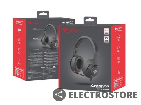 Natec Słuchawki dla graczy Genesis Argon 600 z mikrofonem czarne Natec Słuchawki dla graczy Genesis Argon 600 z mikrofonem czarne