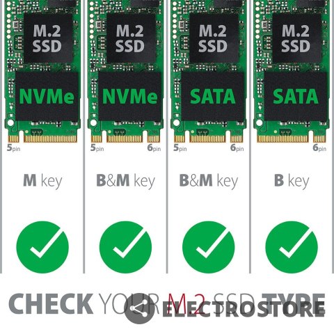 AXAGON PCEM2-D Adapter wewnętrzny PCIe x4, 1x M.2 NVMe M-key + 1x SATA B-key slot, SP & LP