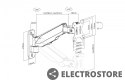 Digitus Uchwyt ścienny pojedynczy, 1xLCD, max. 32", max. obciążenie 8kg, ze sprężyną gazową, obrotowy