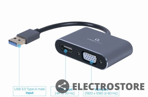 Gembird Adapter USB 3.0 to HDMI VGA D-SUB Gembird Adapter USB 3.0 to HDMI VGA D-SUB
