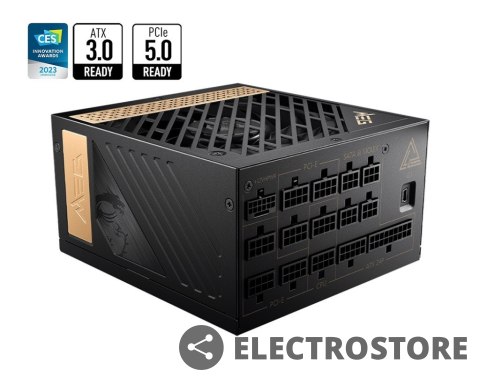 MSI Zasilacz MEG Ai1300P PCIE5 1300W 80PLUS PLATINUM F.MODULAR MSI Zasilacz MEG Ai1300P PCIE5 1300W 80PLUS PLATINUM F.MODULAR