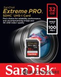 SanDisk Karta pamięci Extreme Pro SDHC 32GB 100/90 MB/s V30 UHS-I U3