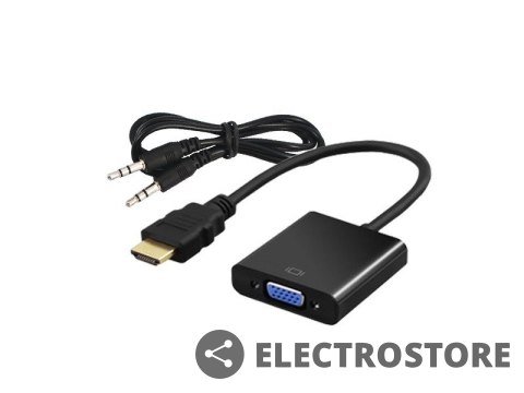 Savio Adapter HDMI (M) - VGA (F) z audio, CL-23/B