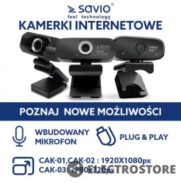 Savio Kamera internetowa USB Full HD, CAK-01