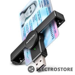 AXAGON CRE-SMPA Czytnik kart identyfikacyjnych PocketReader USB-A