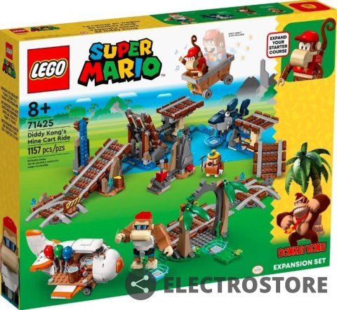 LEGO Klocki Super Mario 71425 Przejażdżka wagonikiem Diddy Konga - zestaw rozszerzający