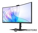 Samsung Monitor 34 cale ViewFinity S65VC VA 3440x1440 UWQHD 21:9 1xHDMI 1xDP 1xUSB-C (90W) 2xUSB 3.0 LAN (RJ45) 5ms HAS Webcam głośniki 