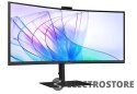 Samsung Monitor 34 cale ViewFinity S65VC VA 3440x1440 UWQHD 21:9 1xHDMI 1xDP 1xUSB-C (90W) 2xUSB 3.0 LAN (RJ45) 5ms HAS Webcam głośniki 