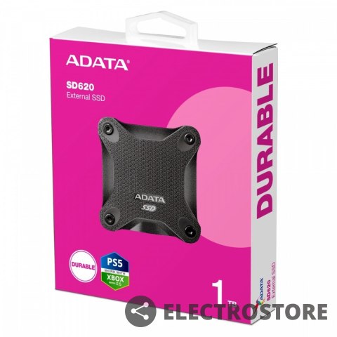 Adata Dysk zewnętrzny SSD SD620 1TB U3.2A 520/460 MB/s czarny Adata Dysk zewnętrzny SSD SD620 1TB U3.2A 520/460 MB/s czarny