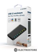 Gembird Obudowa dysku M.2 NVME Aluminiowa LED USB 3.1