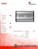 Adata Dysk SSD External SD810 1TB USB3.2C 20Gb/s srebrny