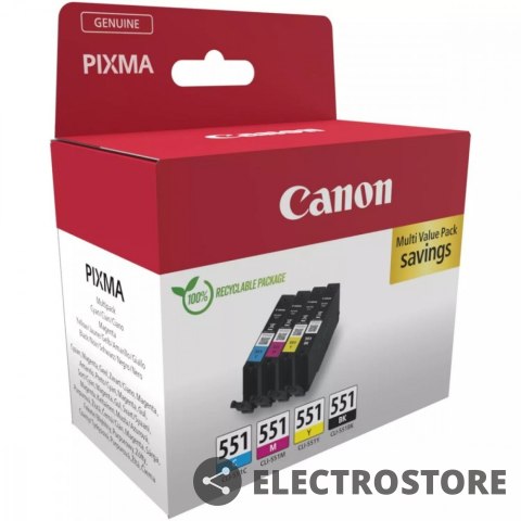 Canon Multipack CLI-551 C/M/Y/BK 6509B015 Canon Multipack CLI-551 C/M/Y/BK 6509B015