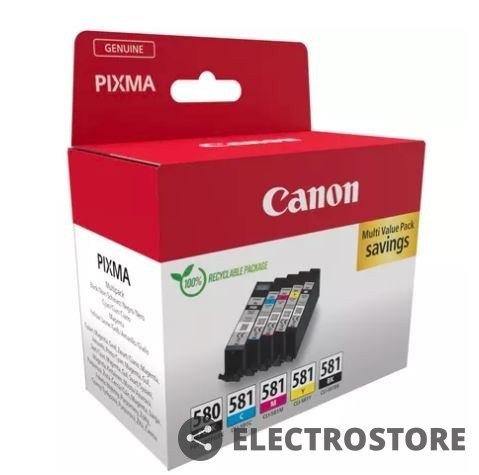 Canon Multipack PGI-580/CLI-581 PGBK/C/M /Y/BK 2078C007 Canon Multipack PGI-580/CLI-581 PGBK/C/M /Y/BK 2078C007