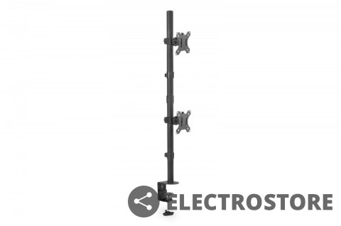 Digitus Uchwyt biurkowy pionowy 2xLCD max. 32 cale 8kg, zaciskowy, czarny