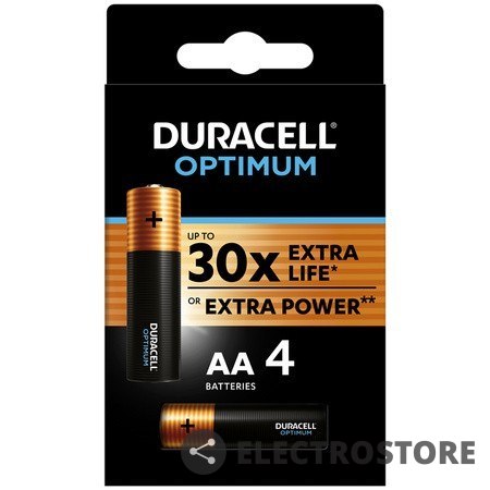 Duracell Baterie Optimum AA LR6 blister 4 sztuki