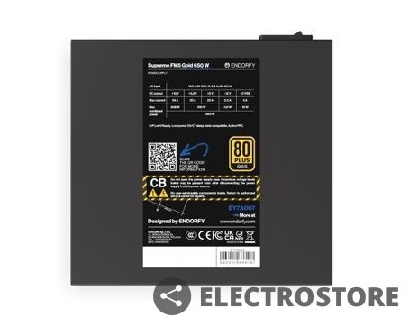 Endorfy Zasilacz Supremo FM5 Gold 650W Endorfy Zasilacz Supremo FM5 Gold 650W