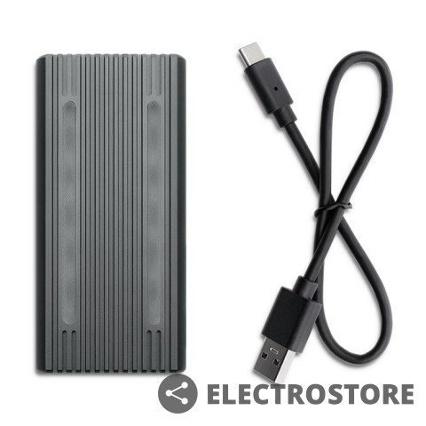 Qoltec Obudowa | kieszeń na dysk M.2 SSD | SATA | NVMe | RGB LED | USB-C| 4TB Qoltec Obudowa | kieszeń na dysk M.2 SSD | SATA | NVMe | RGB LED | USB-C| 4TB