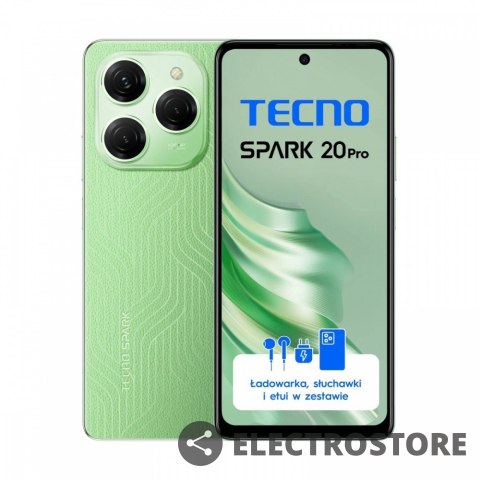 TECNO Smartfon Spark 20 PRO KJ6 256+12 Zielony